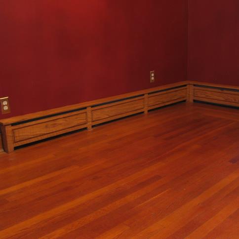 Wood Colored/Textured Electrical Baseboard Heating System Installation Company in Massachusetts.
